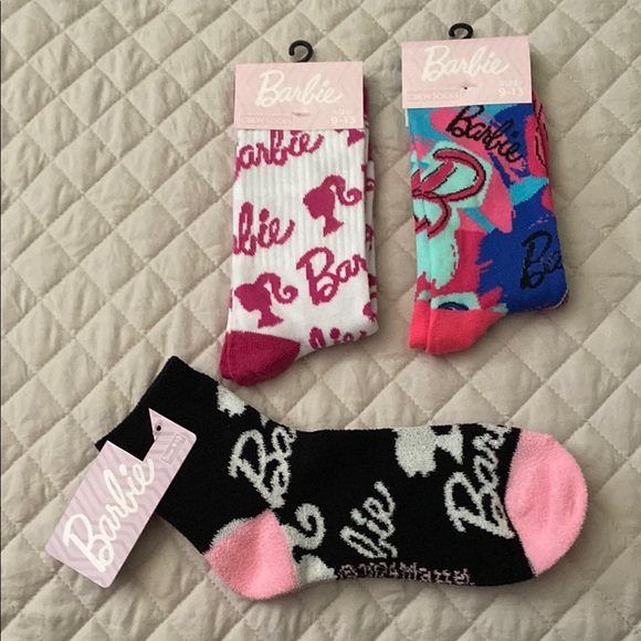 Barbie Logo Socks Set - Pink, Black, Multicolor - Picture 1 of 1